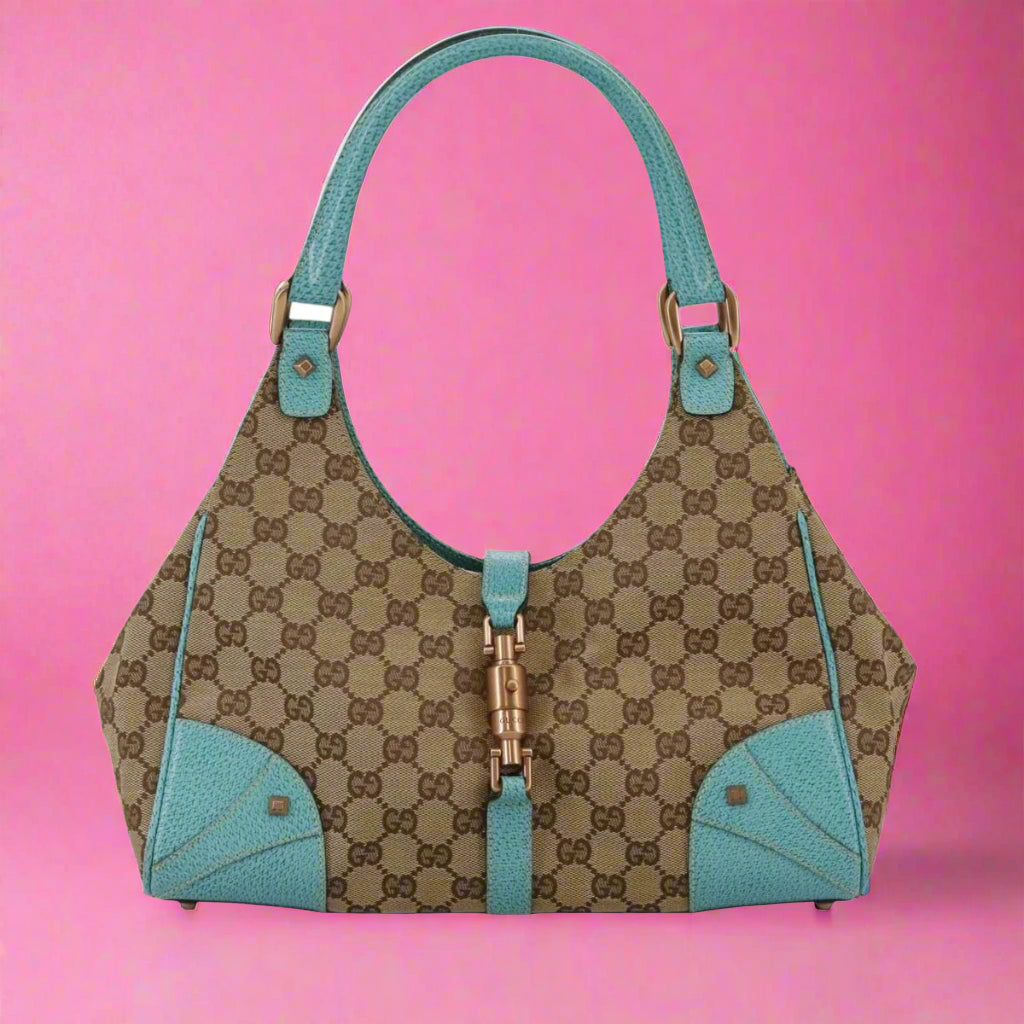 Gucci GG Canvas Jackie Turquoise