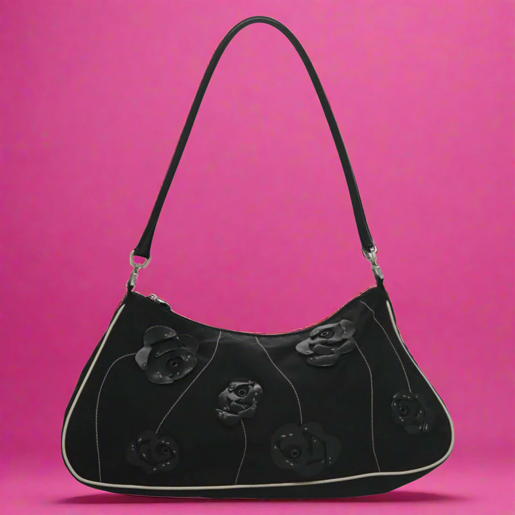 Prada Flower Nylon Black