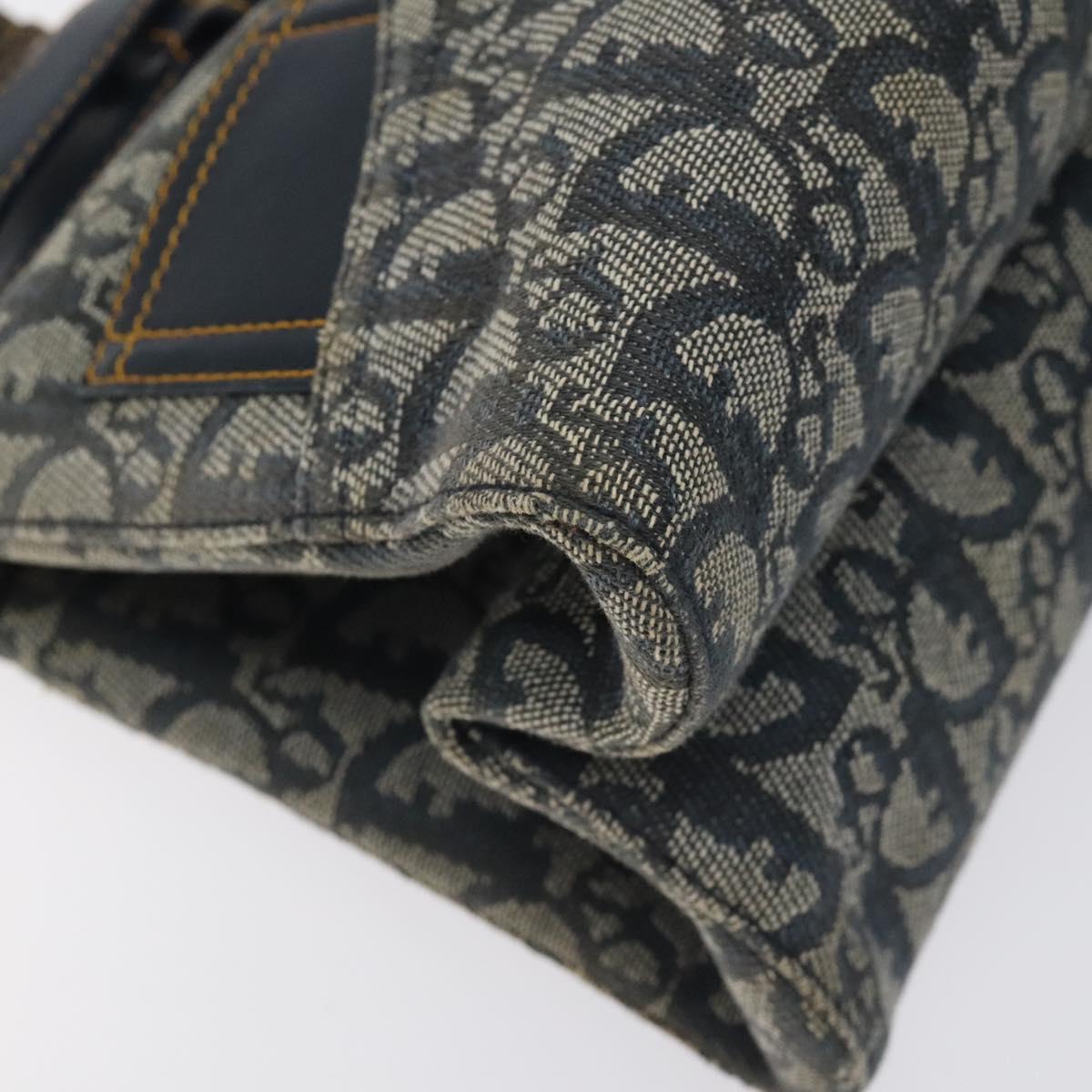 Christian Dior Trotter Canvas Hand Bag Navy