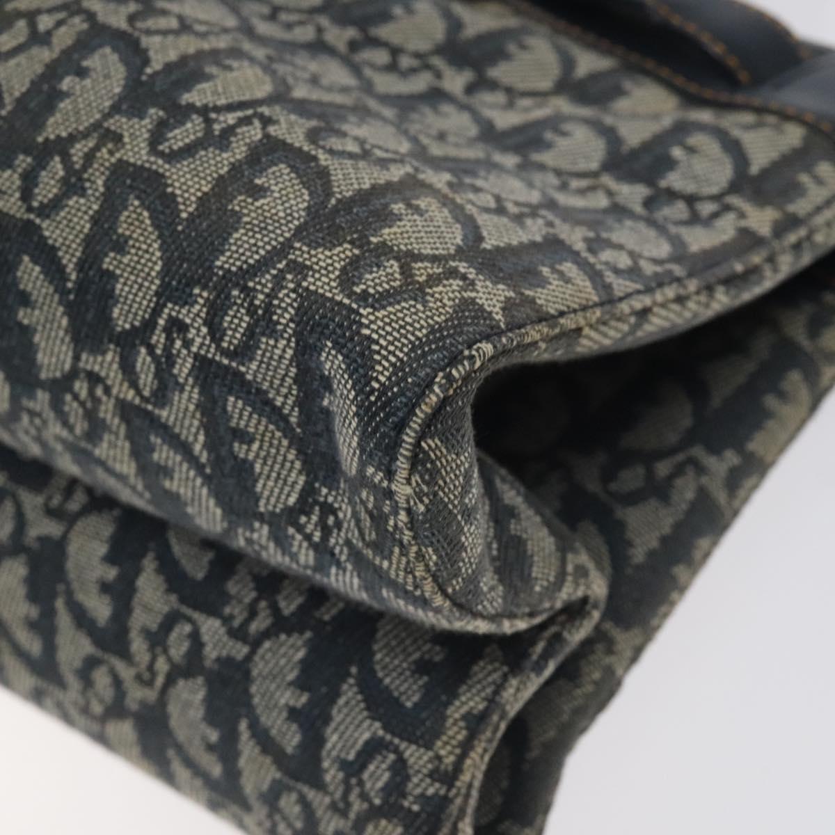 Christian Dior Trotter Canvas Hand Bag Navy