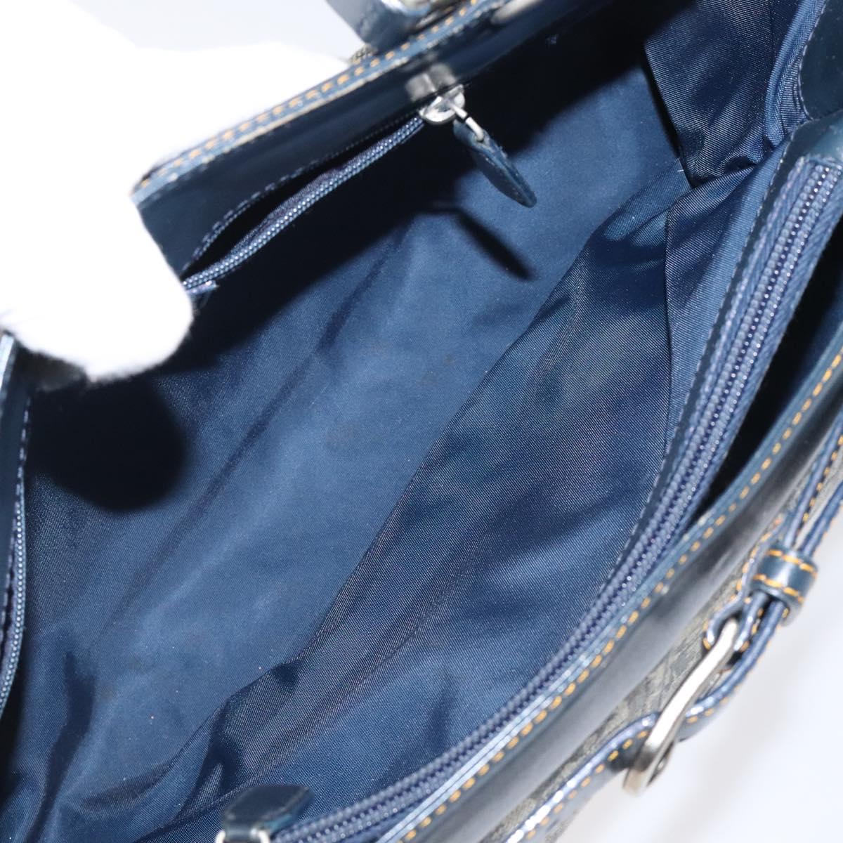 Christian Dior Trotter Canvas Hand Bag Navy