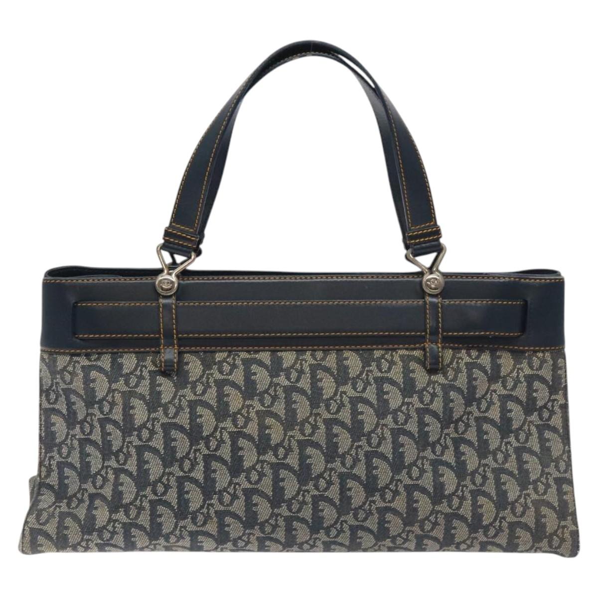 Christian Dior Trotter Canvas Hand Bag Navy
