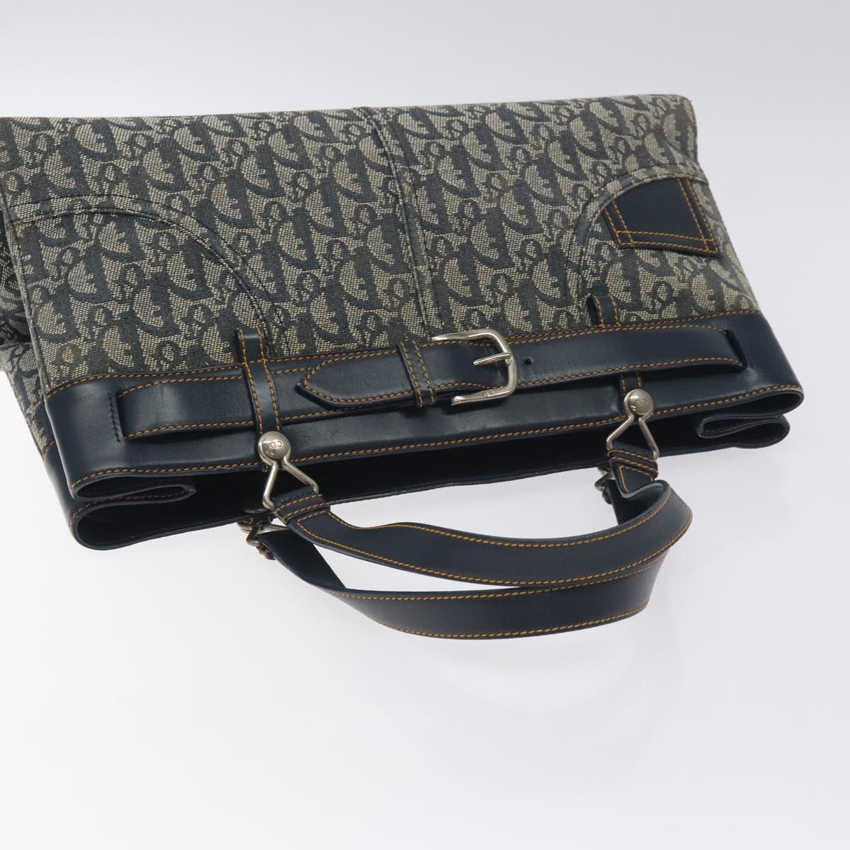 Christian Dior Trotter Canvas Hand Bag Navy