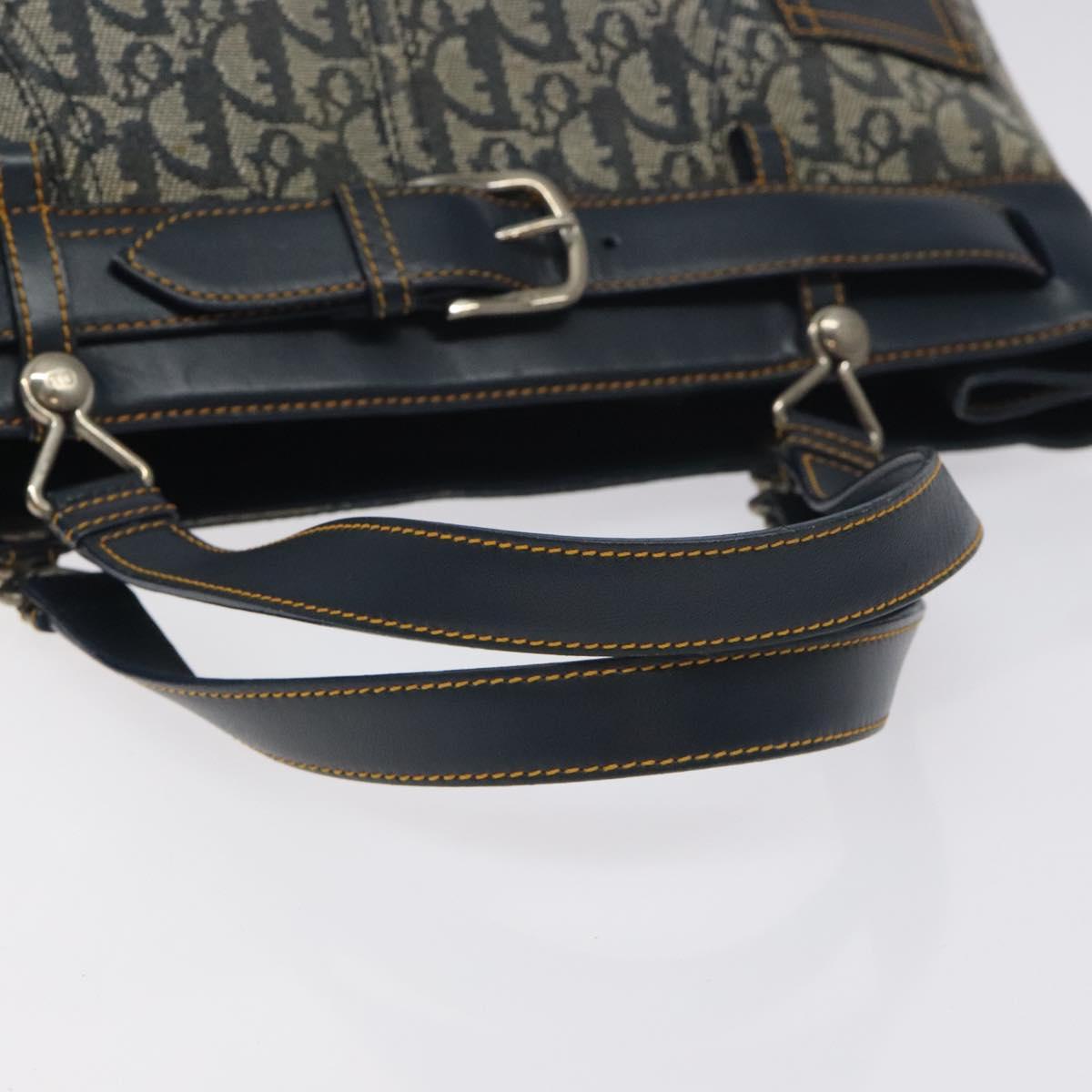 Christian Dior Trotter Canvas Hand Bag Navy