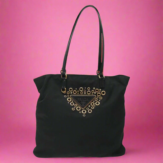 Prada Tote Bag Nylon Black