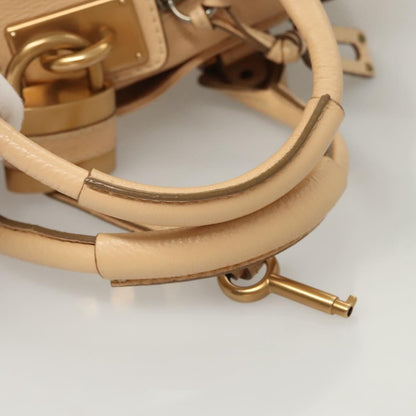 Chloe Paddington Hand Bag Leather Beige