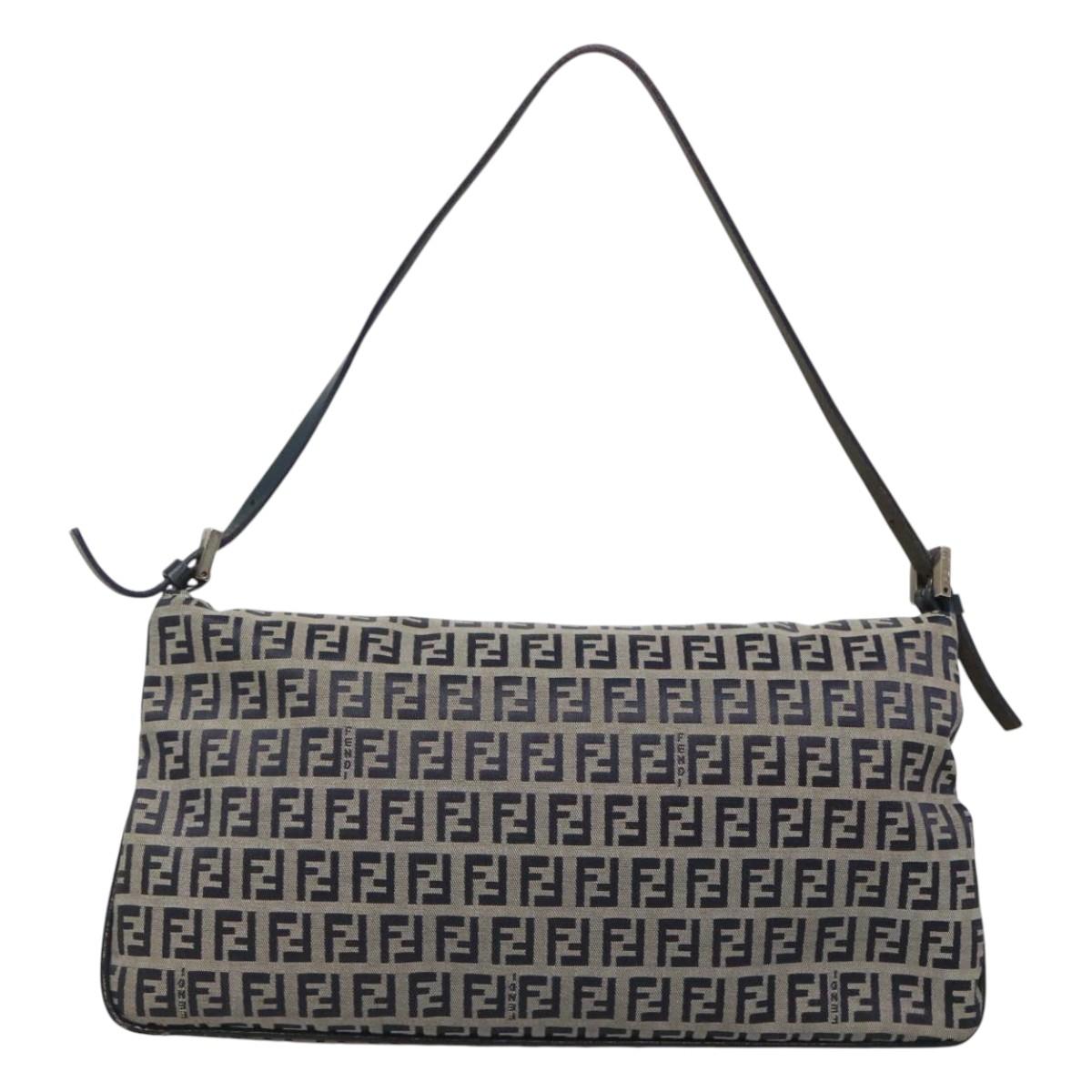 Fendi Zucchino Canvas Mamma Baguette Navy