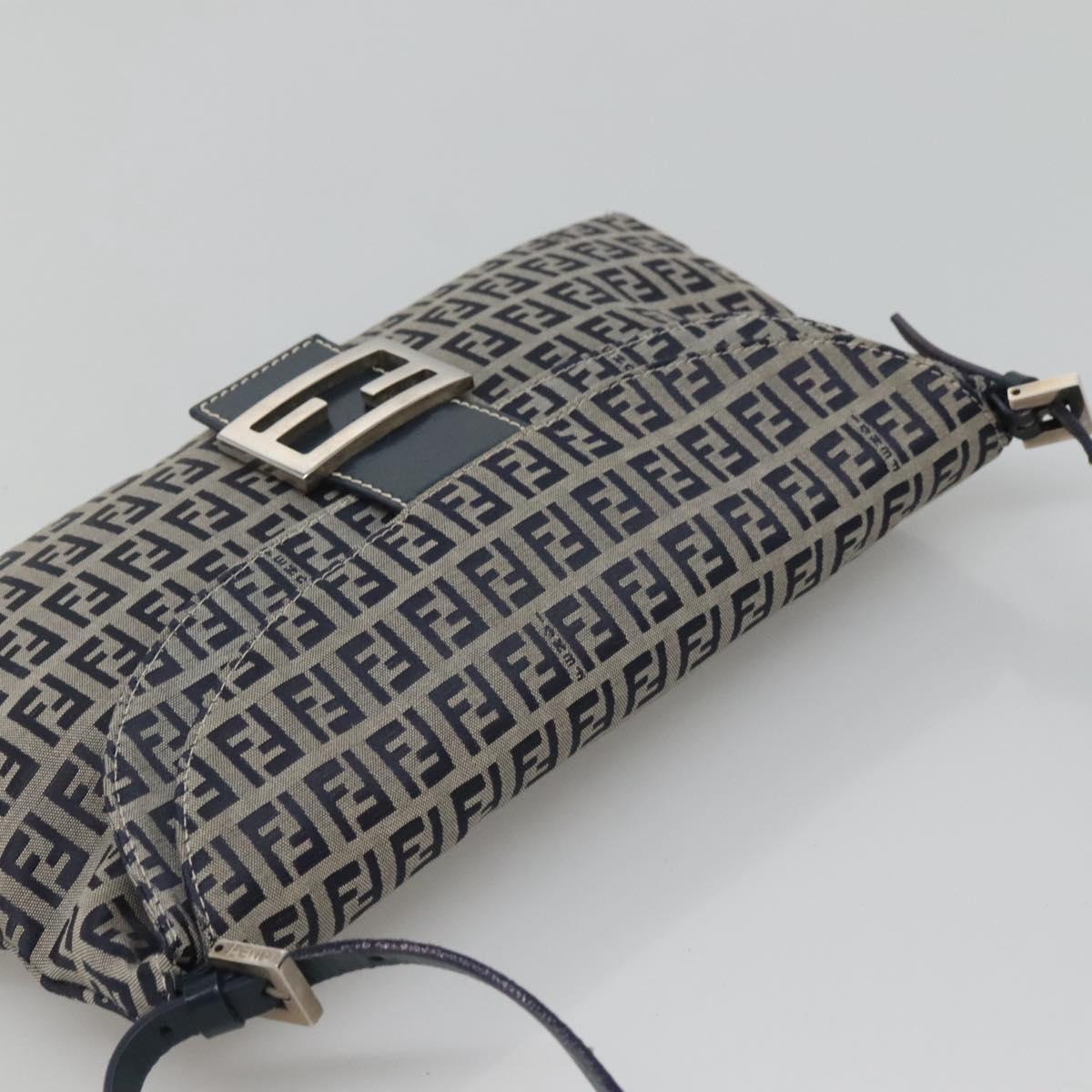 Fendi Zucchino Canvas Mamma Baguette Navy