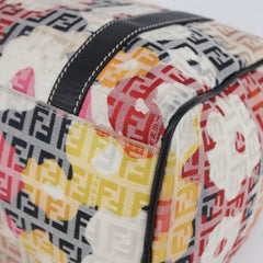 Fendi Floral Zucca Canvas Mini Boston Bag