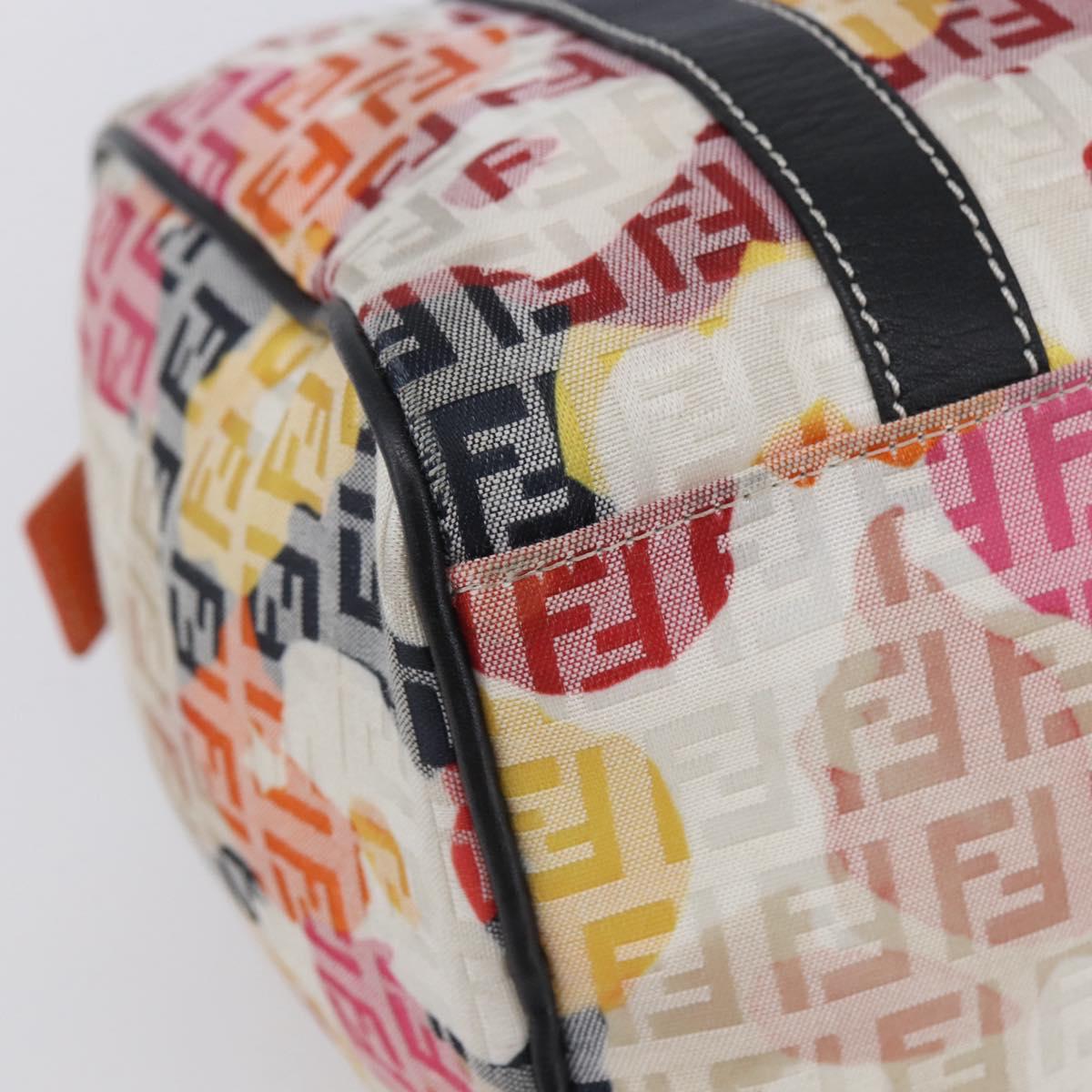 Fendi Floral Zucca Canvas Mini Boston Bag