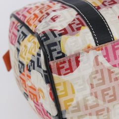 Fendi Floral Zucca Canvas Mini Boston Bag