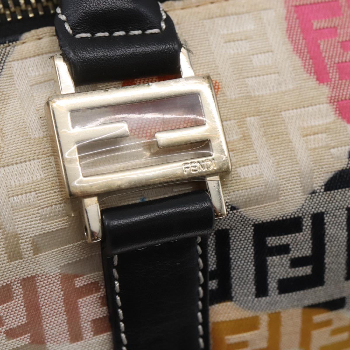 Fendi Floral Zucca Canvas Mini Boston Bag