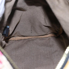 Fendi Floral Zucca Canvas Mini Boston Bag