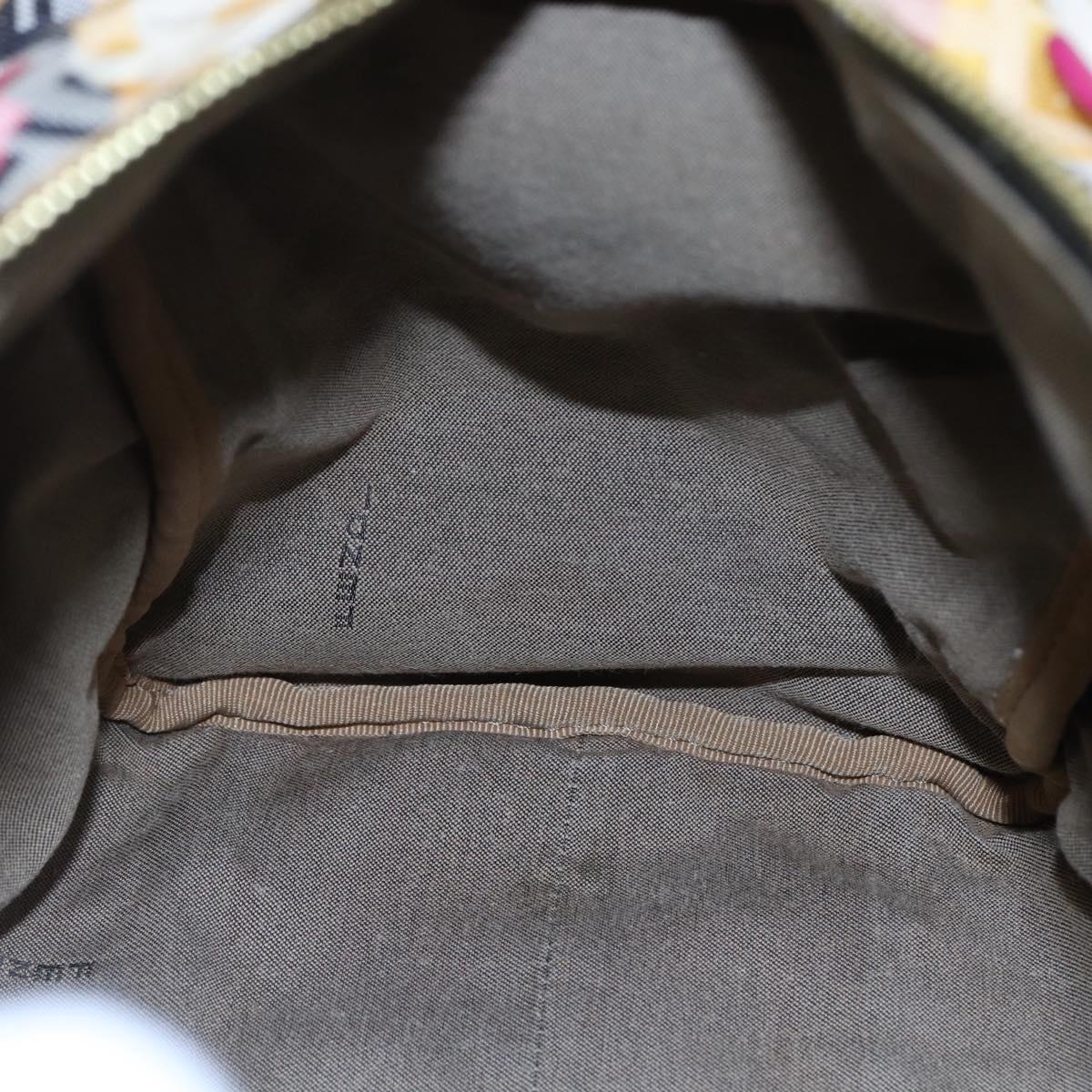 Fendi Floral Zucca Canvas Mini Boston Bag