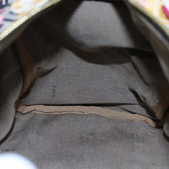 Fendi Floral Zucca Canvas Mini Boston Bag