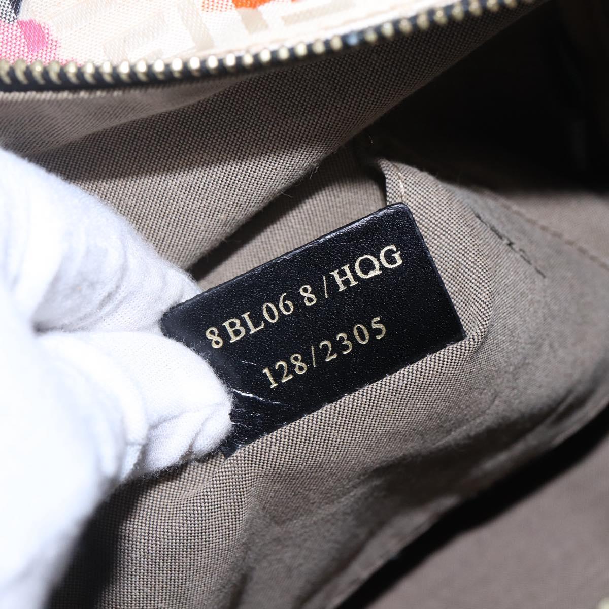 Fendi Floral Zucca Canvas Mini Boston Bag