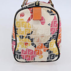 Fendi Floral Zucca Canvas Mini Boston Bag