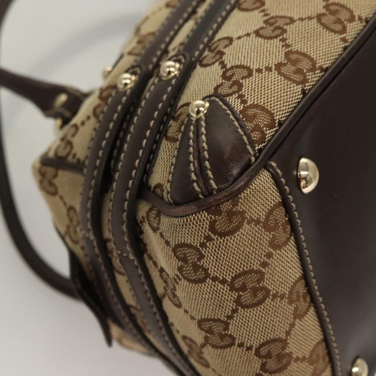 Gucci GG Canvas Bamboo Horsebit Shoulder Bag
