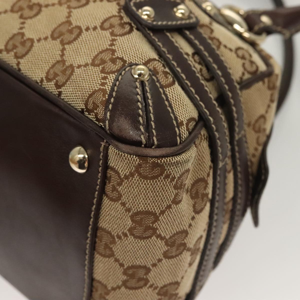 Gucci GG Canvas Bamboo Horsebit Shoulder Bag