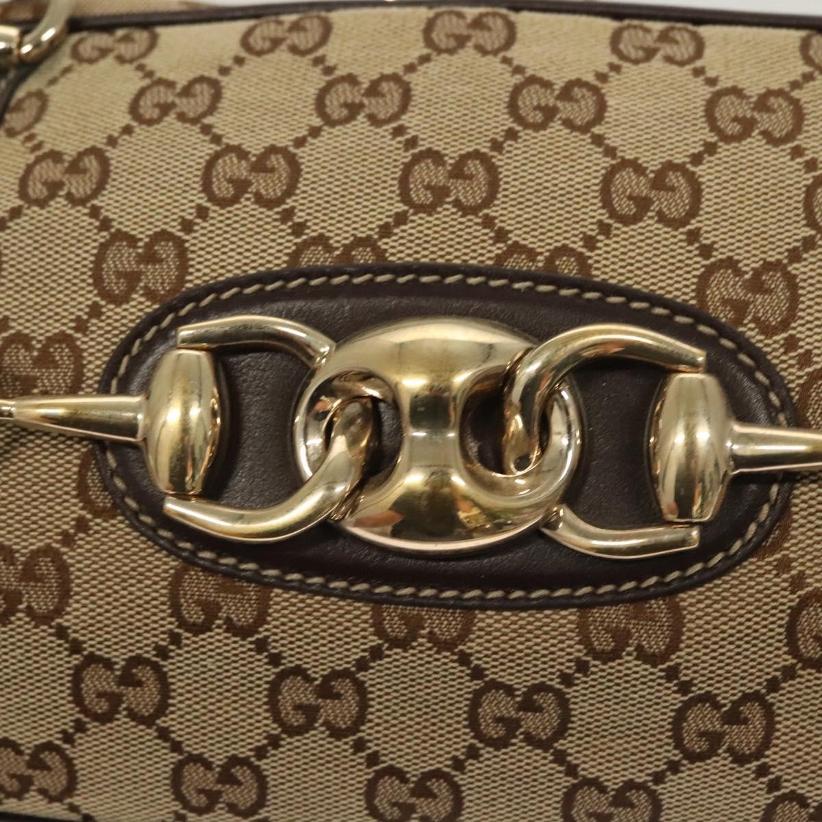 Gucci GG Canvas Bamboo Horsebit Shoulder Bag