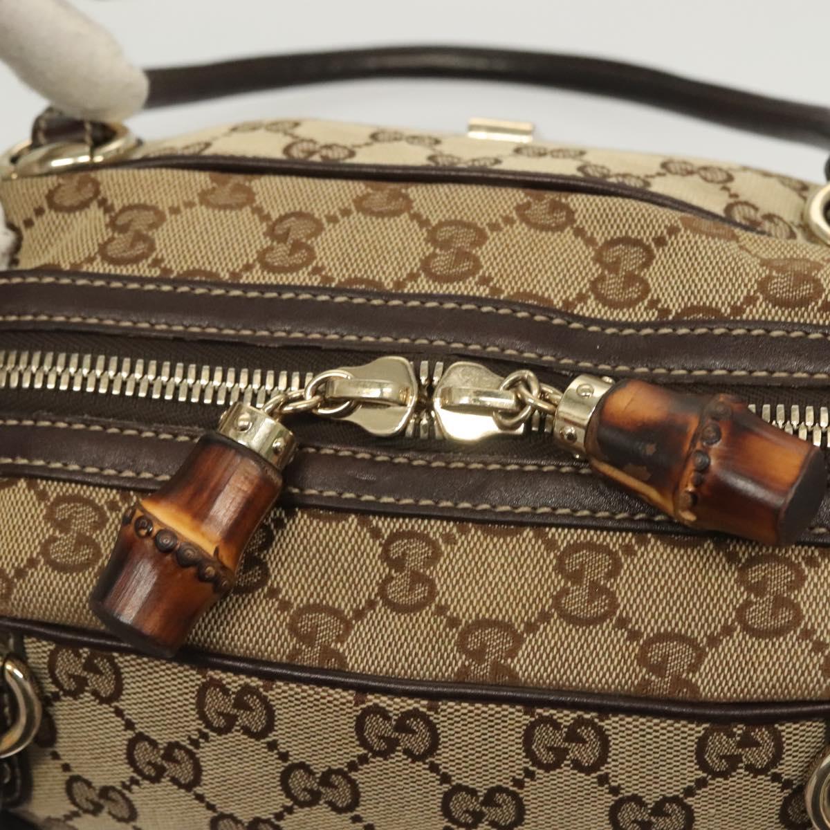 Gucci GG Canvas Bamboo Horsebit Shoulder Bag