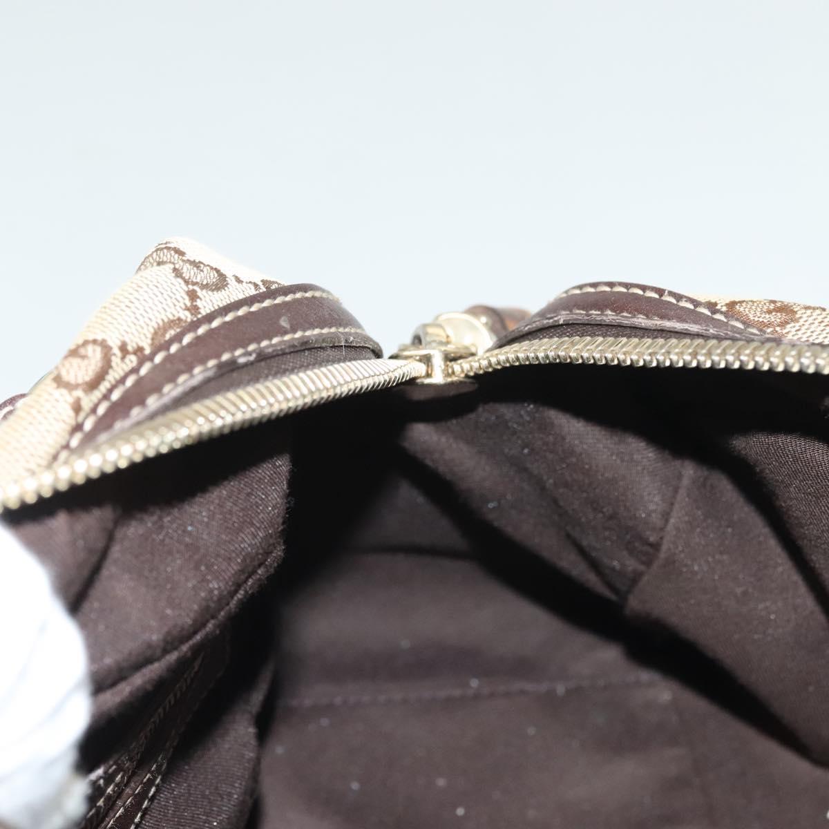 Gucci GG Canvas Bamboo Horsebit Shoulder Bag