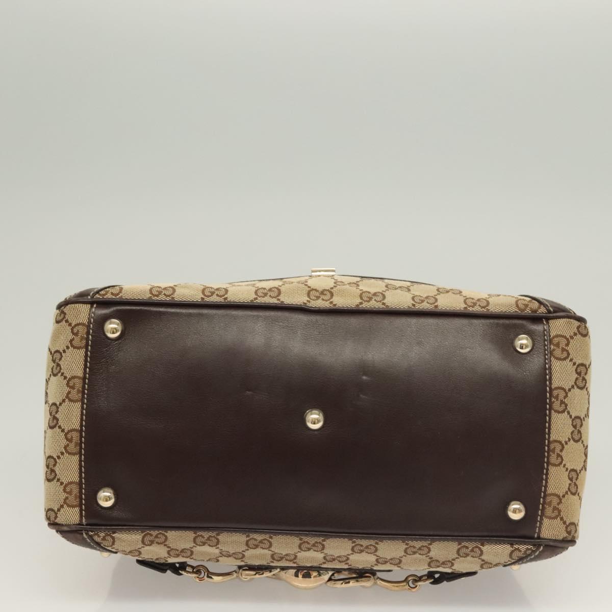 Gucci GG Canvas Bamboo Horsebit Shoulder Bag