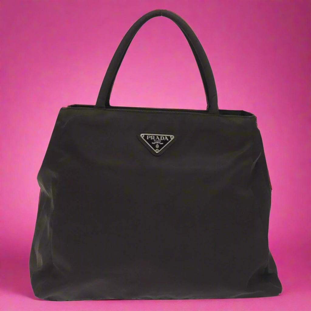 Prada Nylon Khaki Silver