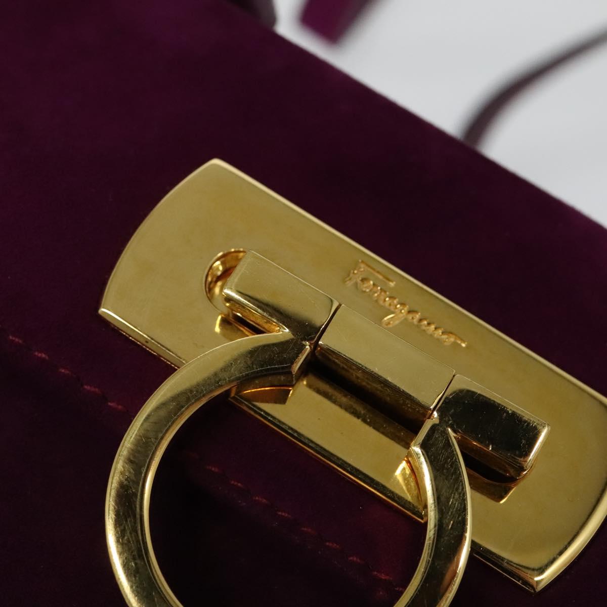 Salvatore Ferragamo Gancini Suede Purple