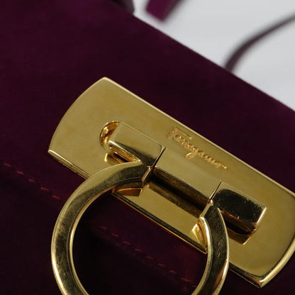 Salvatore Ferragamo Gancini Suede Purple