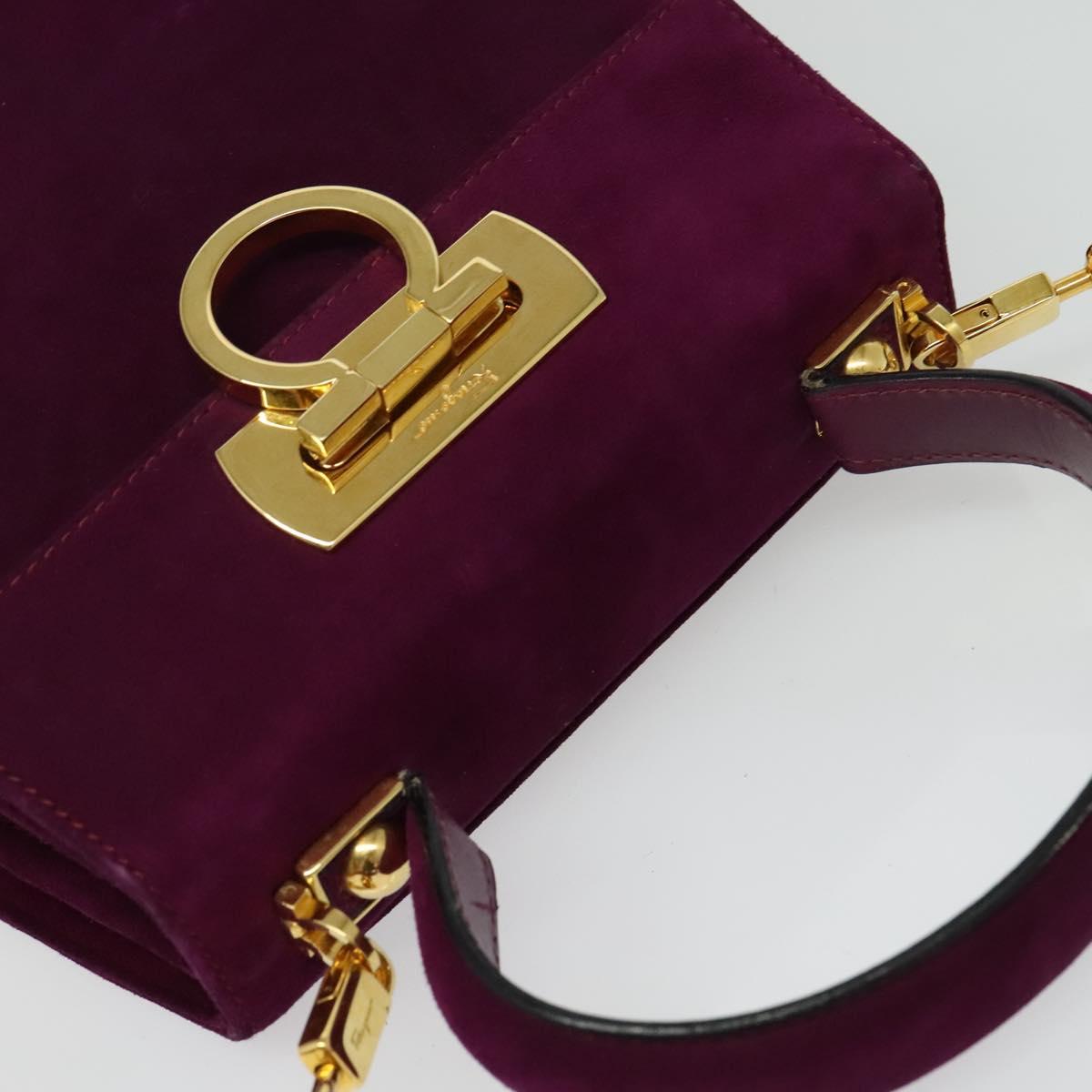 Salvatore Ferragamo Gancini Suede Purple
