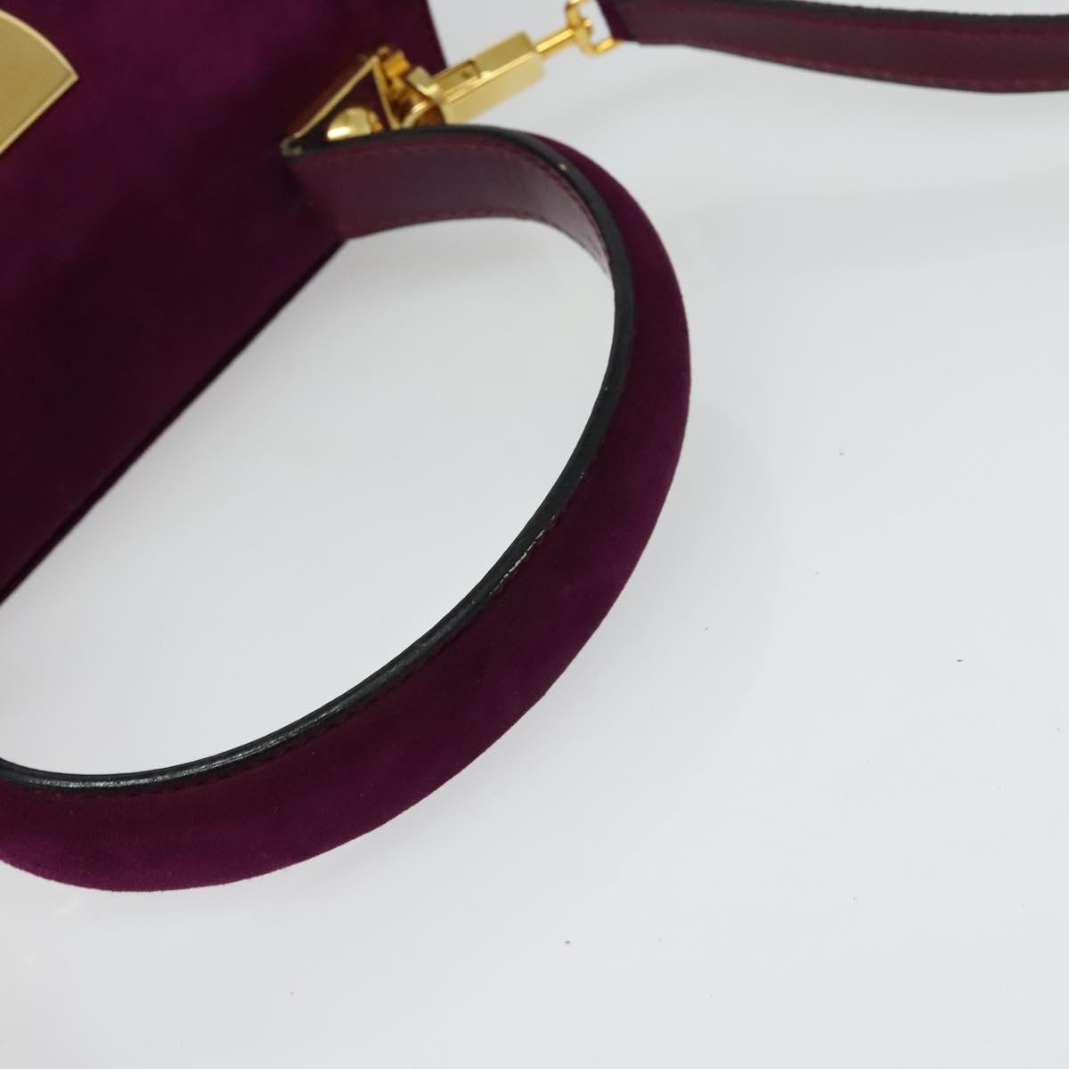 Salvatore Ferragamo Gancini Suede Purple