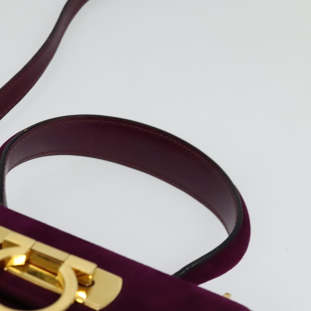 Salvatore Ferragamo Gancini Suede Purple