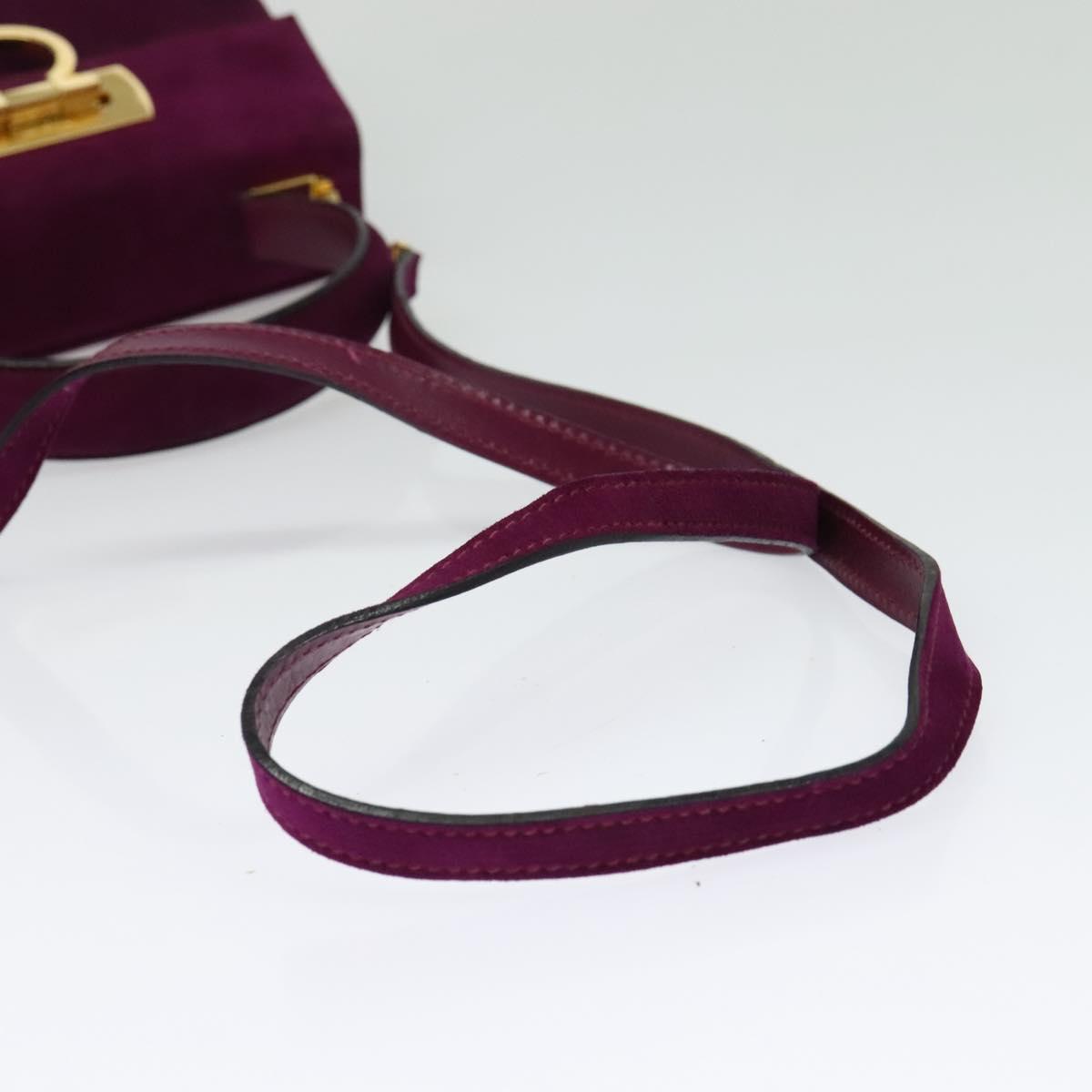 Salvatore Ferragamo Gancini Suede Purple