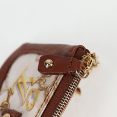 Louis Vuitton Monogram Charm Pochette Cles Coin Purse White