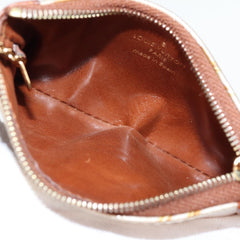 Louis Vuitton Monogram Charm Pochette Cles Coin Purse White