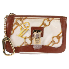 Louis Vuitton Monogram Charm Pochette Cles Coin Purse White