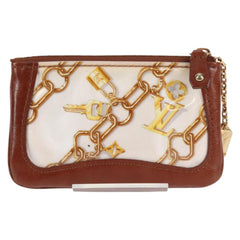 Louis Vuitton Monogram Charm Pochette Cles Coin Purse White