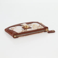 Louis Vuitton Monogram Charm Pochette Cles Coin Purse White