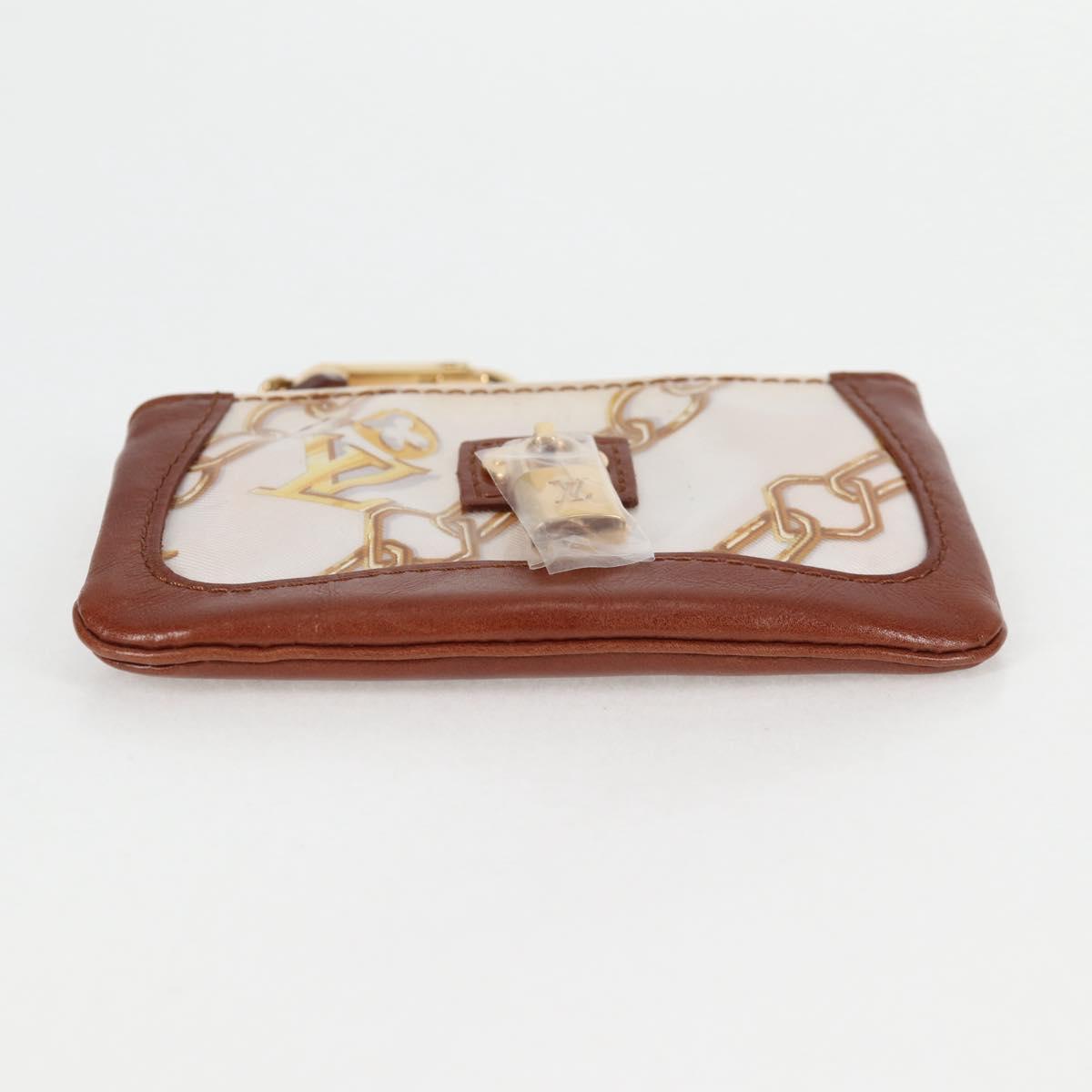 Louis Vuitton Monogram Charm Pochette Cles Coin Purse White