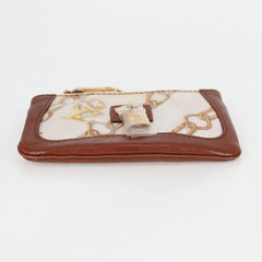 Louis Vuitton Monogram Charm Pochette Cles Coin Purse White