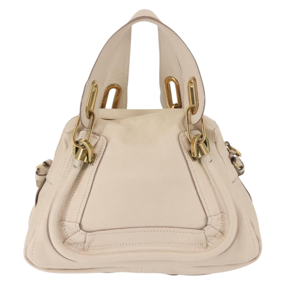 Chloe Paraty Cream Handbag With Shoulder Strap
