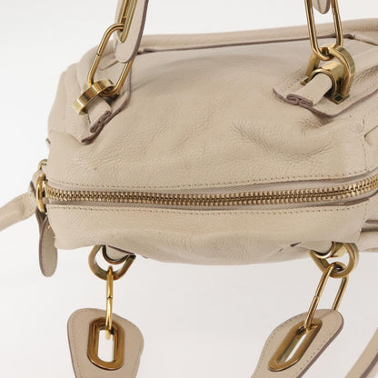 Chloe Paraty Cream Handbag With Shoulder Strap