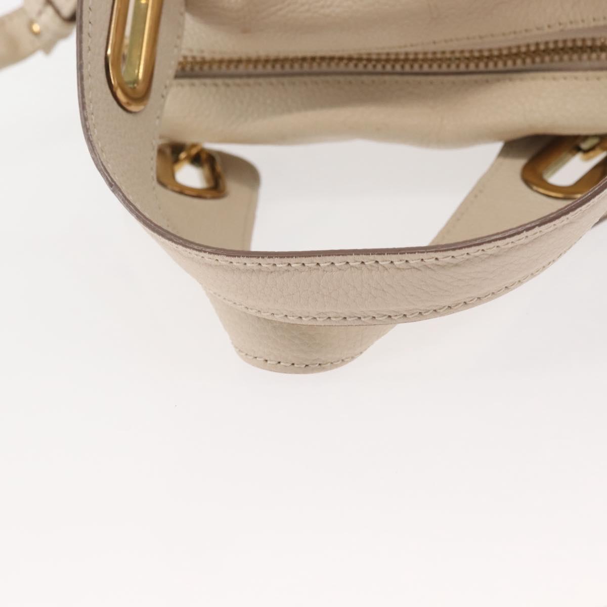 Chloe Paraty Cream Handbag With Shoulder Strap