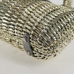 Salvatore Ferragamo Gancini Hand Bag Rattan Gold Auth 137497SAV (Copy)