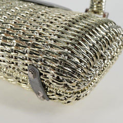 Salvatore Ferragamo Gancini Hand Bag Rattan Gold Auth 137497SAV (Copy)