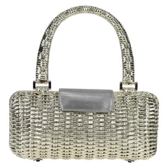 Salvatore Ferragamo Gancini Hand Bag Rattan Gold Auth 137497SAV (Copy)