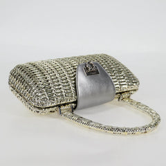 Salvatore Ferragamo Gancini Hand Bag Rattan Gold Auth 137497SAV (Copy)