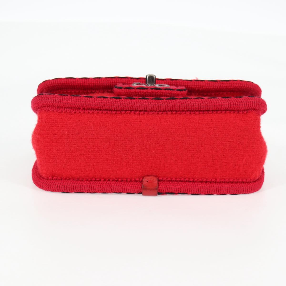 Chanel Matelasse Chain Wool Red