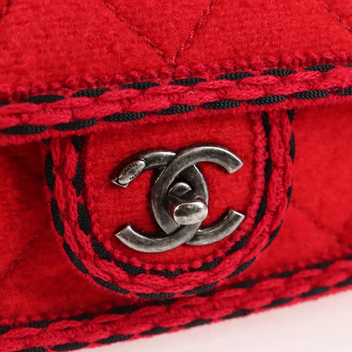 Chanel Matelasse Chain Wool Red